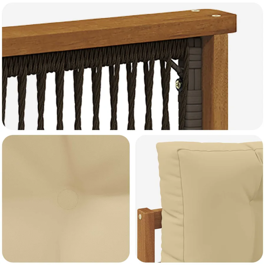 Sofa de milieu extérieur Naturel - 6
