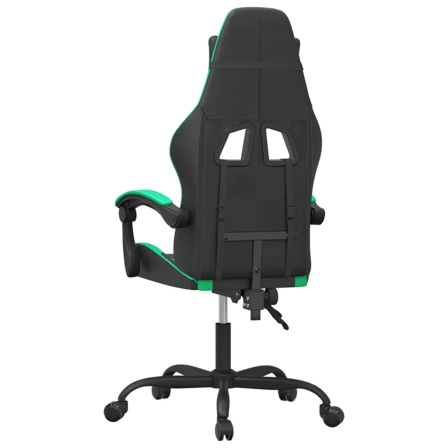 Chaise de jeu Noir et vert Similicuir - 5