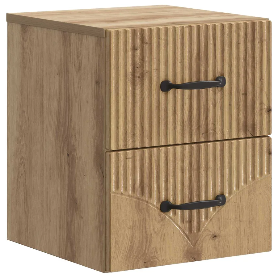 Cabinet de chevet mural 2 pc Chêne artisanal 34,5 x 33 x 40 cm - 5