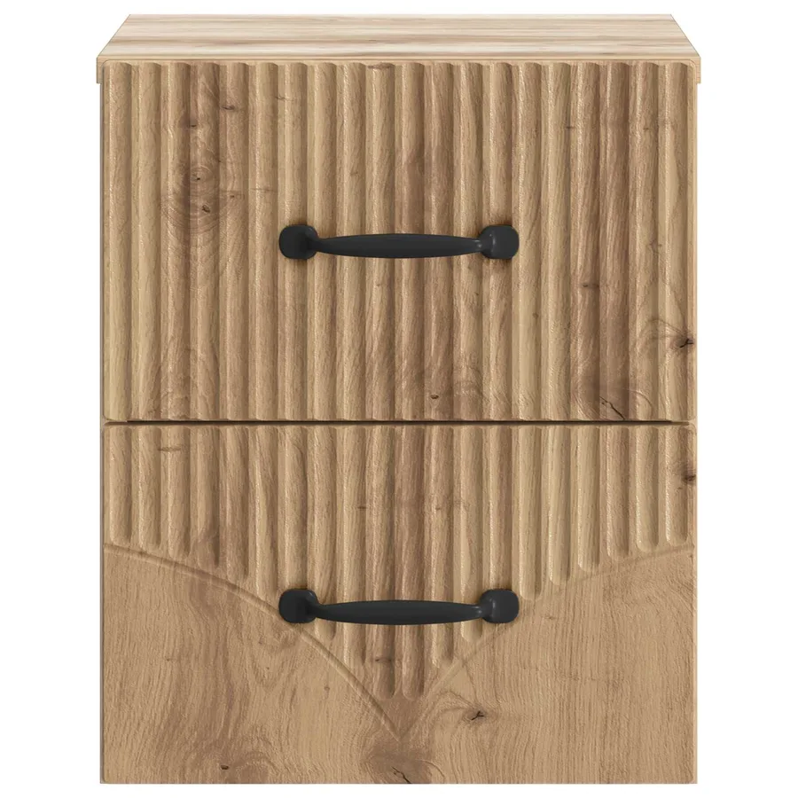 Cabinet de chevet mural 2 pc Chêne artisanal 34,5 x 33 x 40 cm - 7