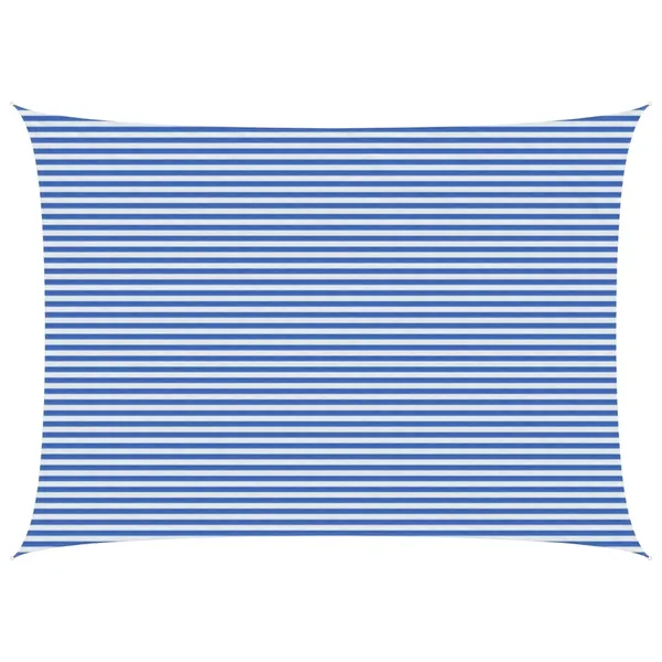 Voile d'ombre Bleu et Blanc 5 x 8 m HDPE
