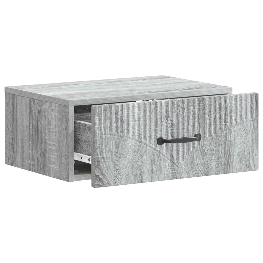 Cabinet de chevet mural 2 pcs Sonoma gris 49 x 34,5 x 20 cm - 6