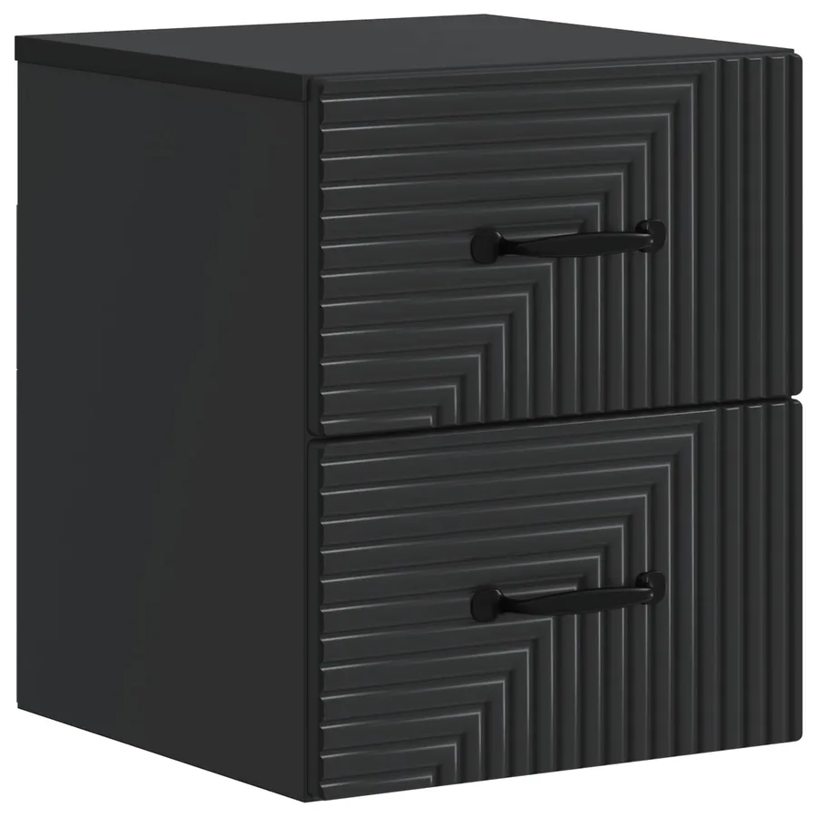 Cabinet de chevet mural 2 pcs Noir 34,5 x 33 x 40 cm - 5