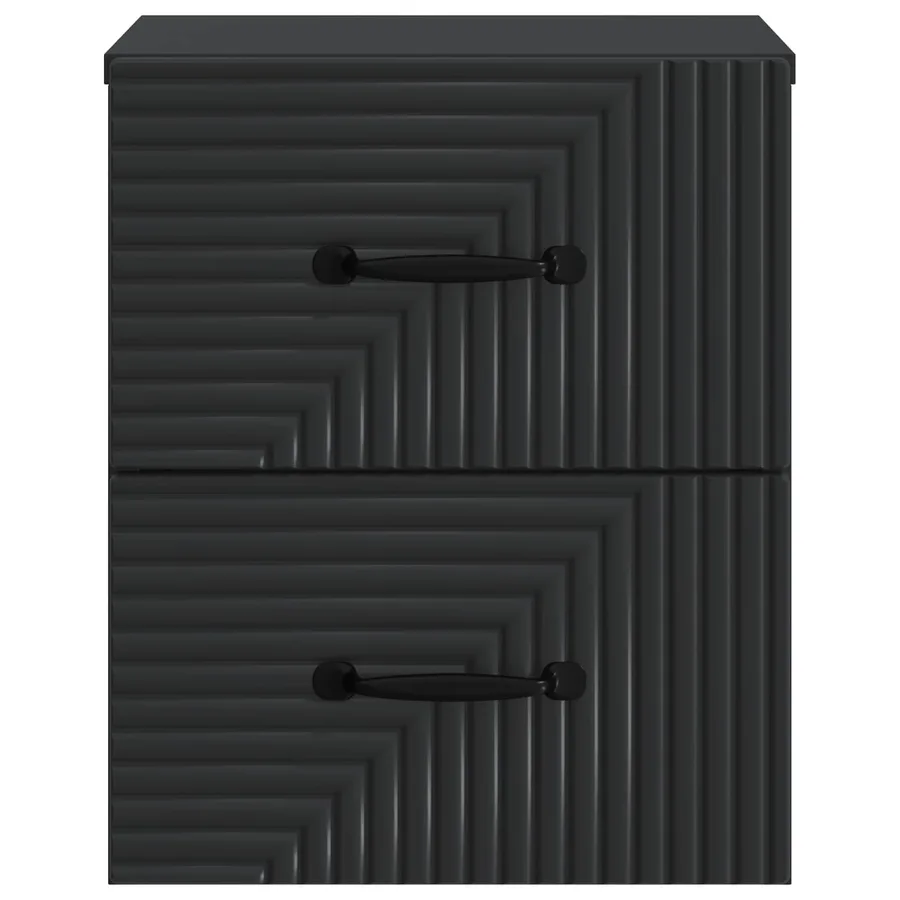 Cabinet de chevet mural 2 pcs Noir 34,5 x 33 x 40 cm - 7