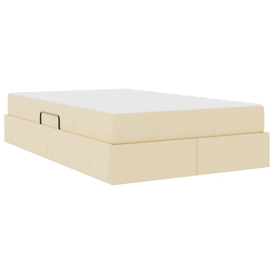 Lit avec rangement et matelas Crème 120 x 190 cm Polyester - 10