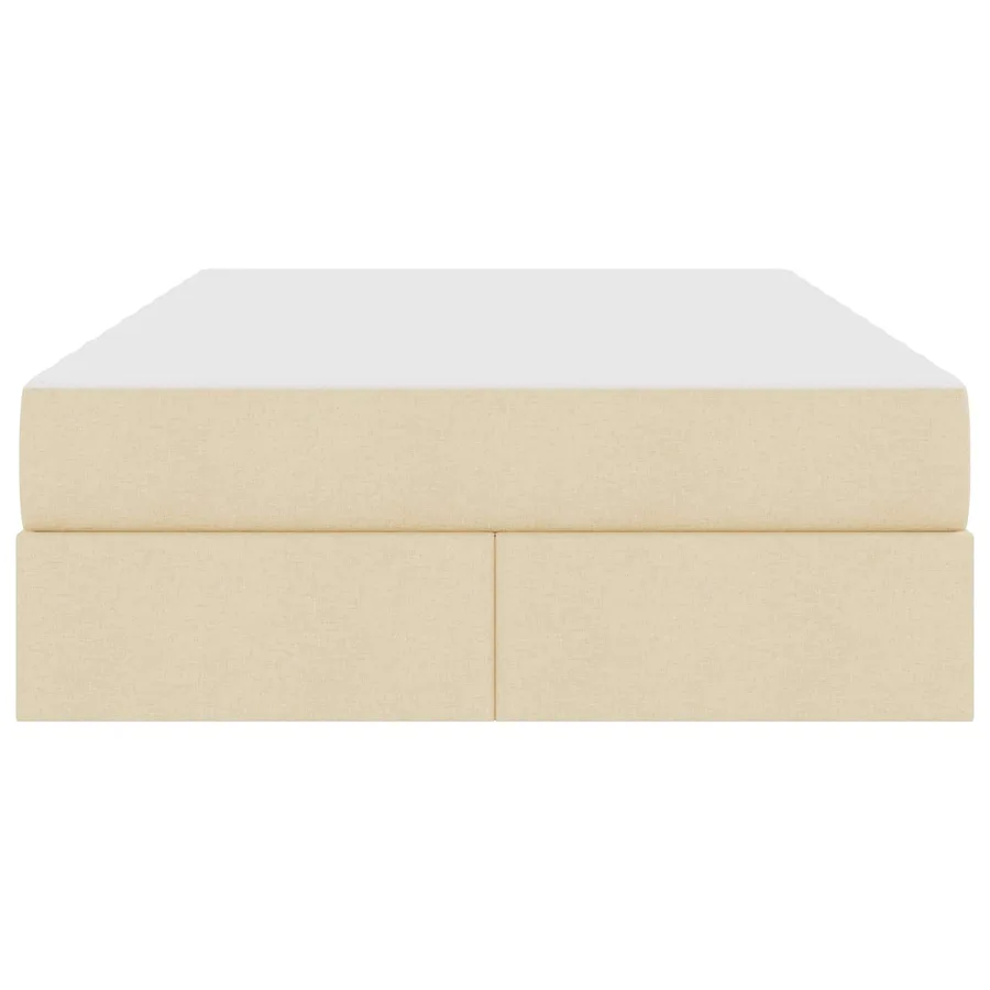 Lit avec rangement et matelas Crème 120 x 190 cm Polyester - 7