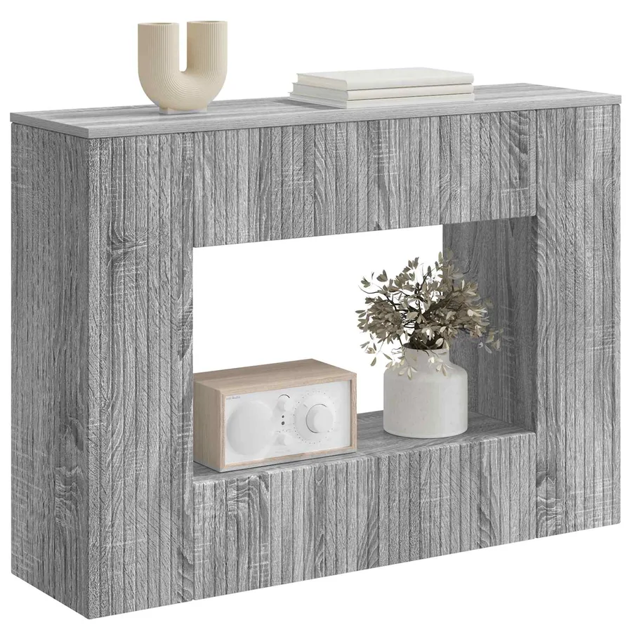 Table console Gris Sonoma 101 x 29 x 74 cm Bois d’ingénierie - 3