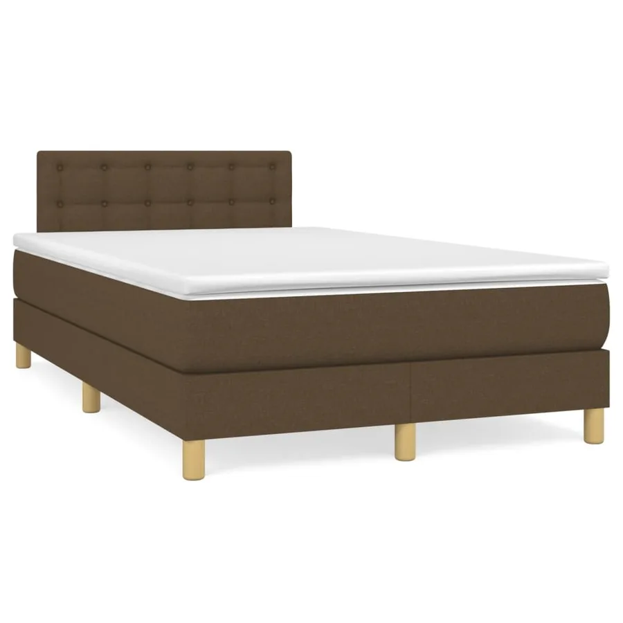 Sommier à lattes de lit avec matelas Marron foncé 120x200 cm - 2