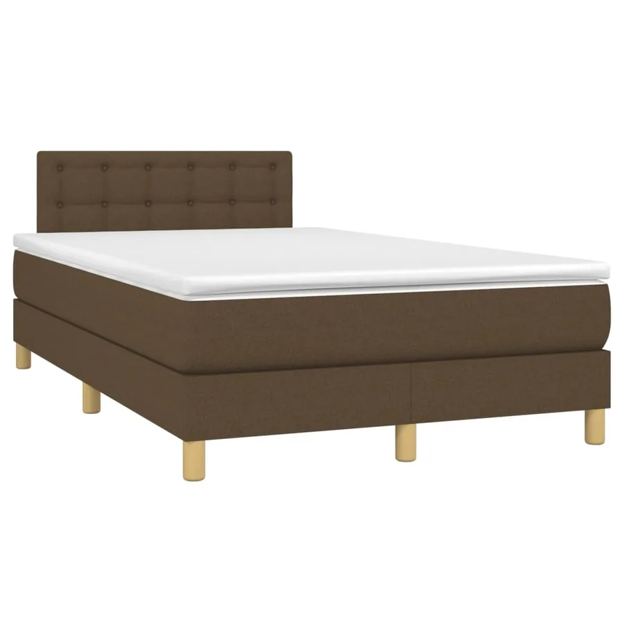Sommier à lattes de lit avec matelas Marron foncé 120x200 cm - 3