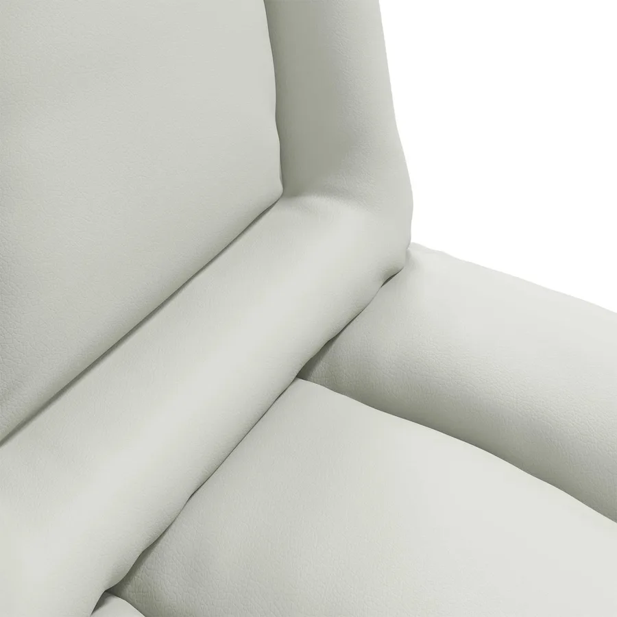 Fauteuil de sol ajustable Blanc Simili cuir - 7