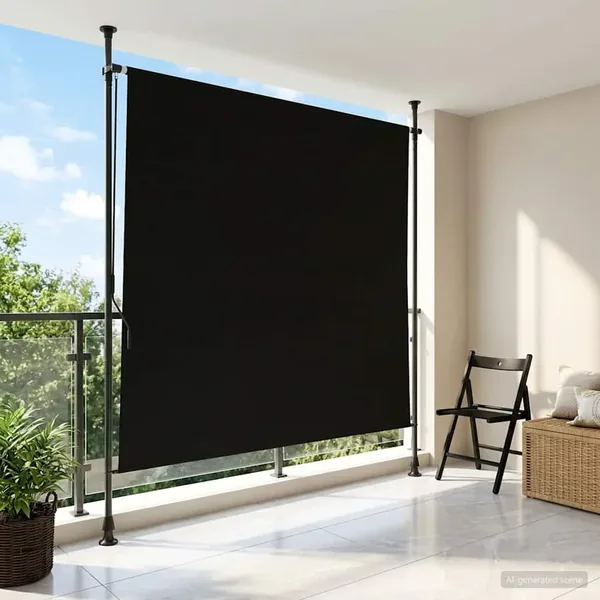 Store Roulant Extérieur Noir 150 x 270 cm