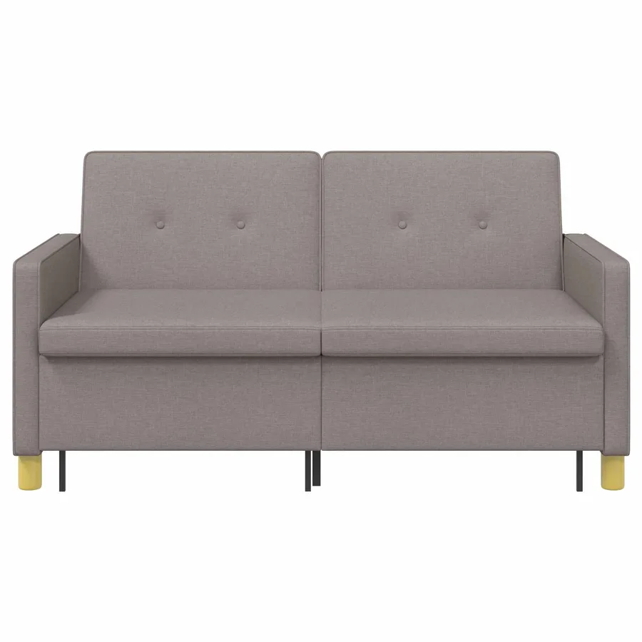 Canapé-lit escamotable Taupe Tissu - 7
