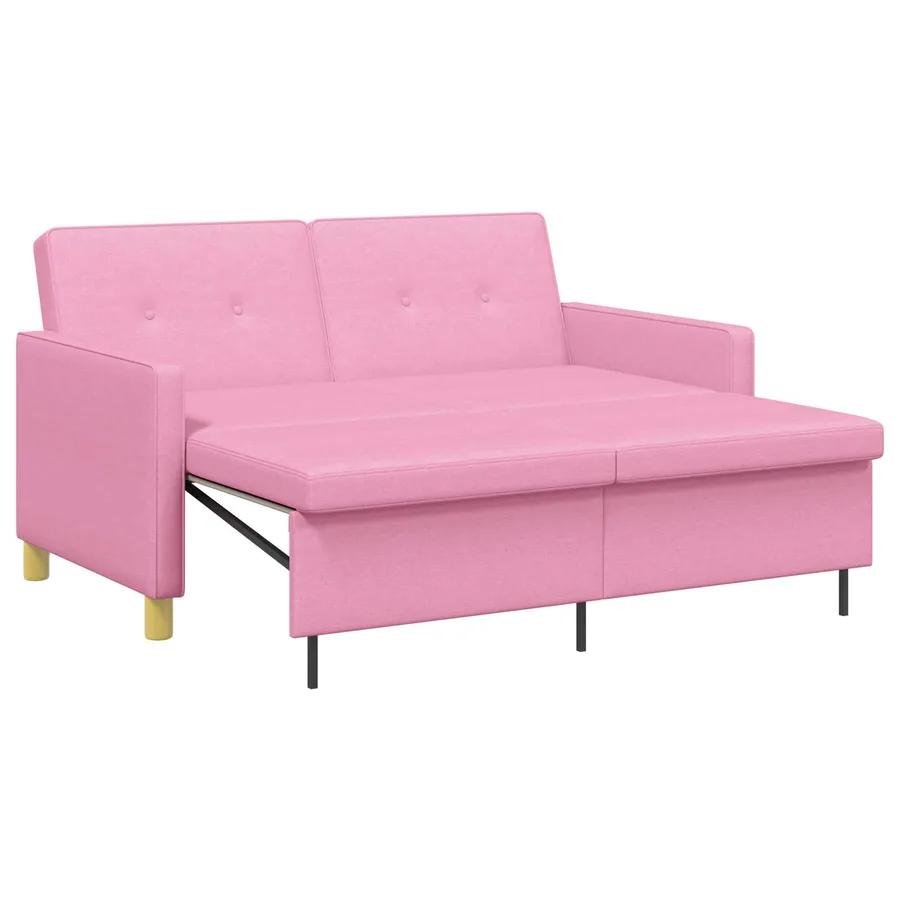 Canapé-lit escamotable Rose Tissu - 2