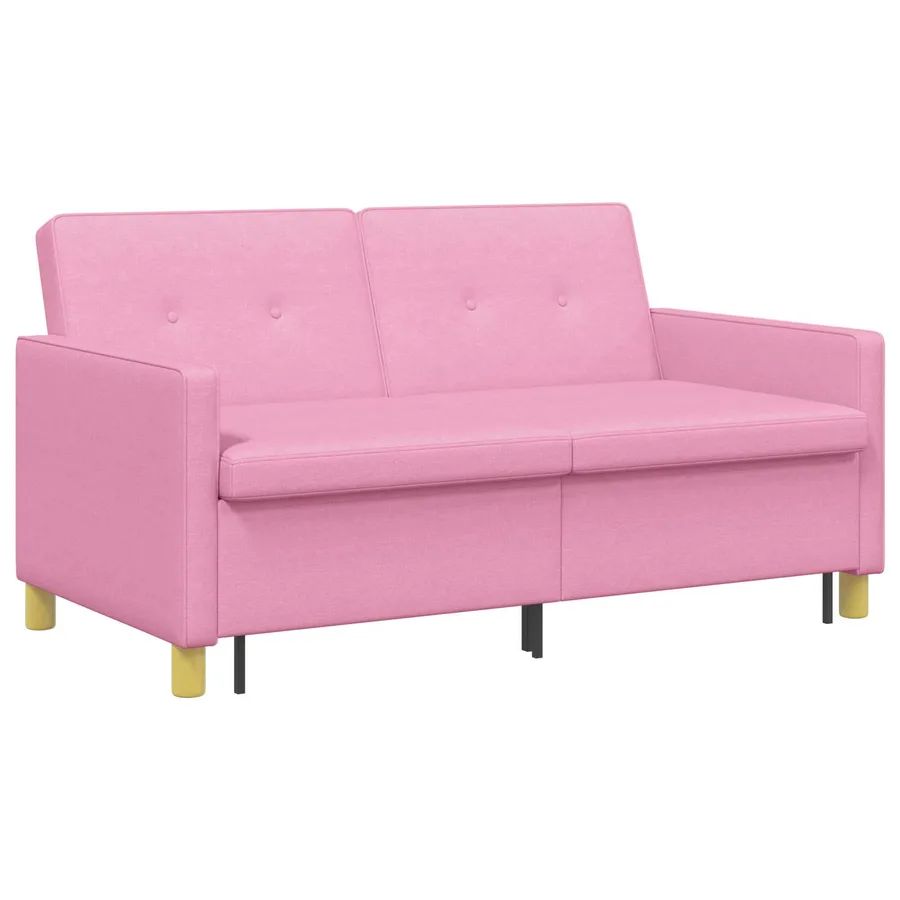 Canapé-lit escamotable Rose Tissu - 5
