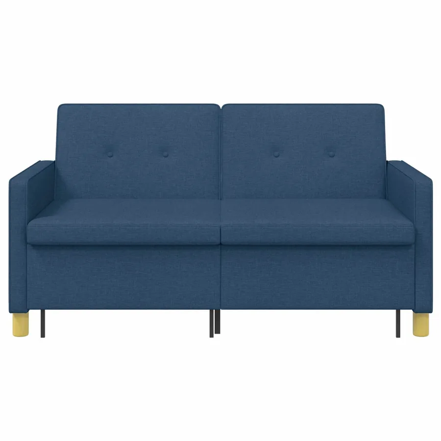 Canapé-lit escamotable Bleu Tissu - 7