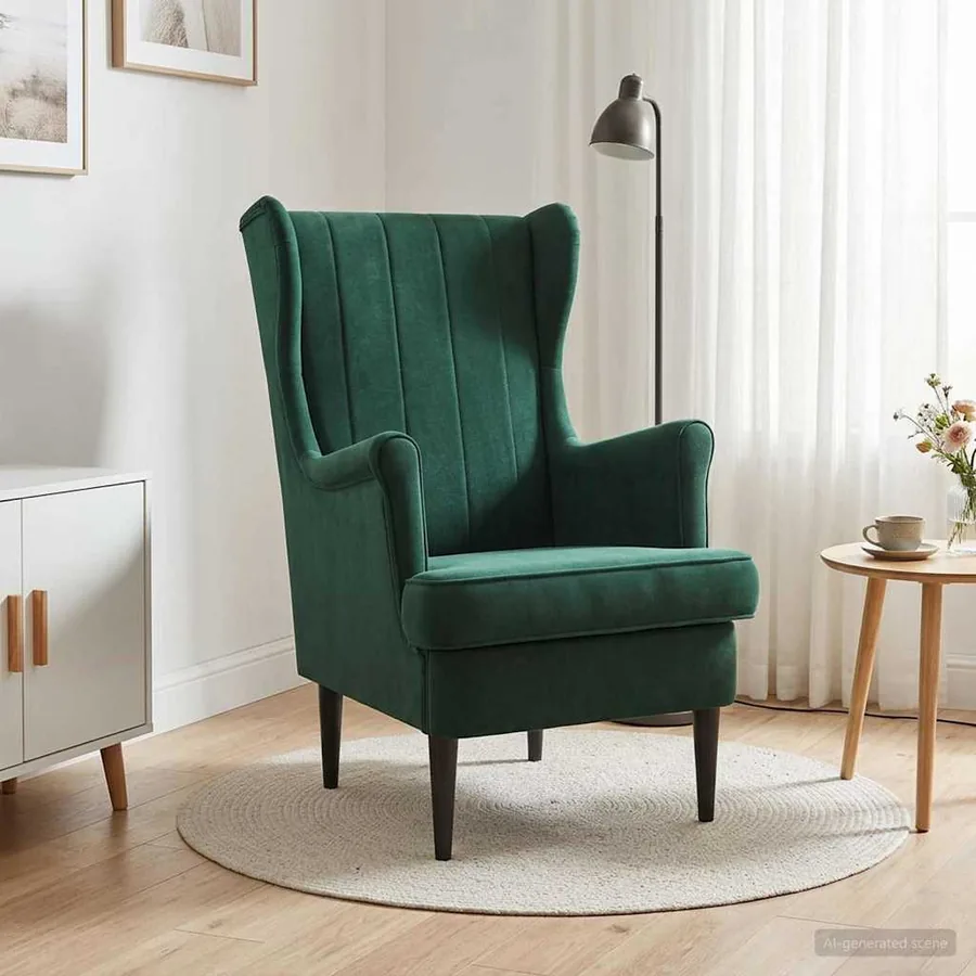 Fauteuil Vert foncé Velours