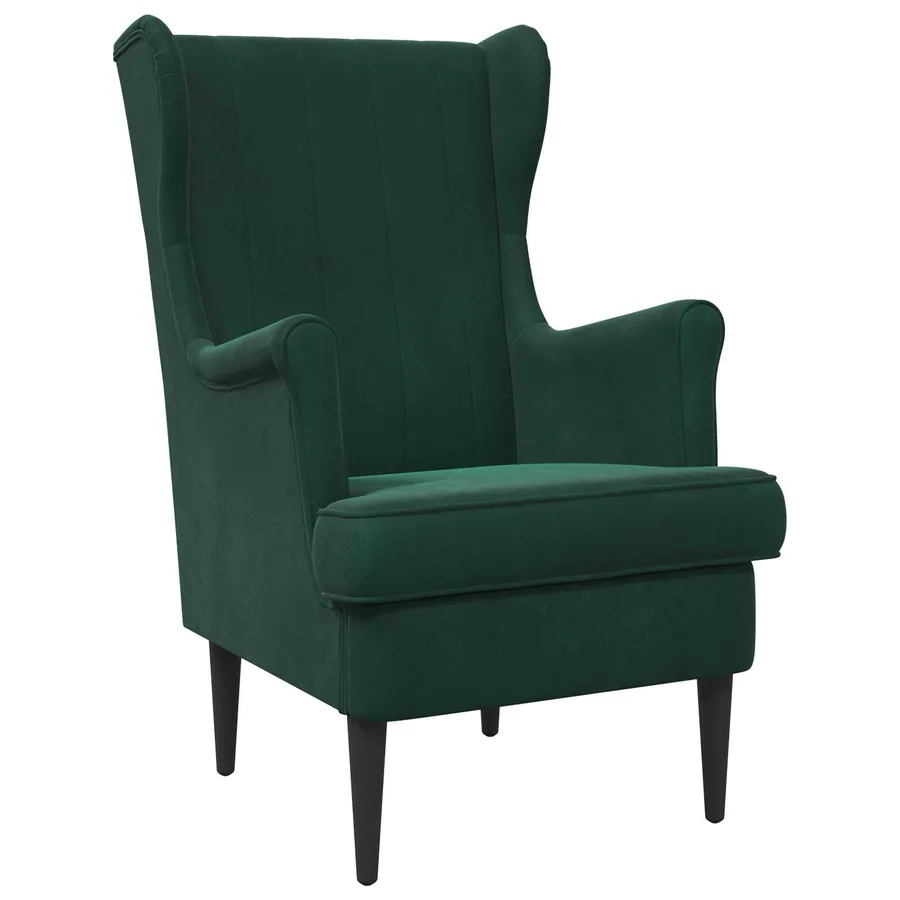 Fauteuil Vert foncé Velours - 2