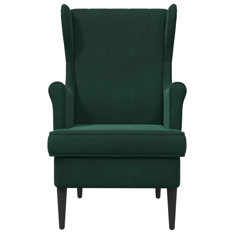 Fauteuil Vert foncé Velours - 4
