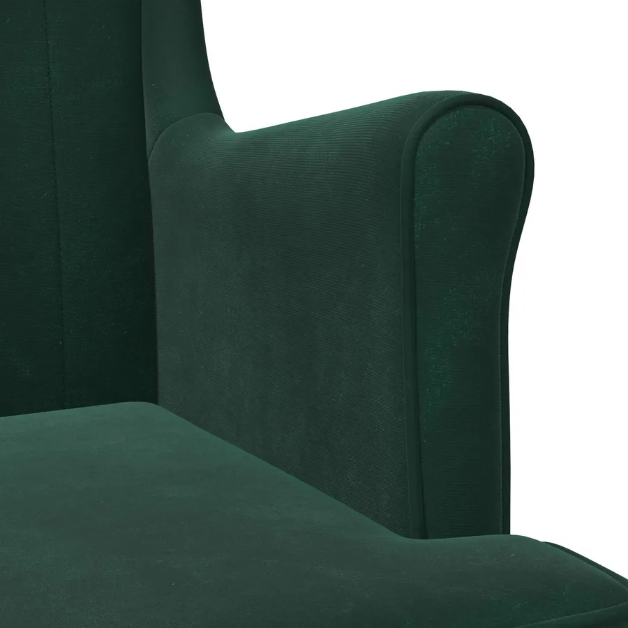 Fauteuil Vert foncé Velours - 7