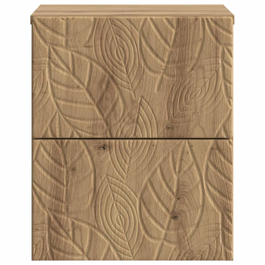 Cabinet de chevet mural 2 pc Chêne artisanal 34,5 x 33 x 40 cm - 6