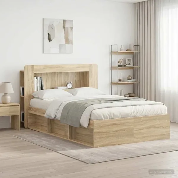 Cabinet de Tête de Lit Chêne Sonoma Bois d’ingénierie