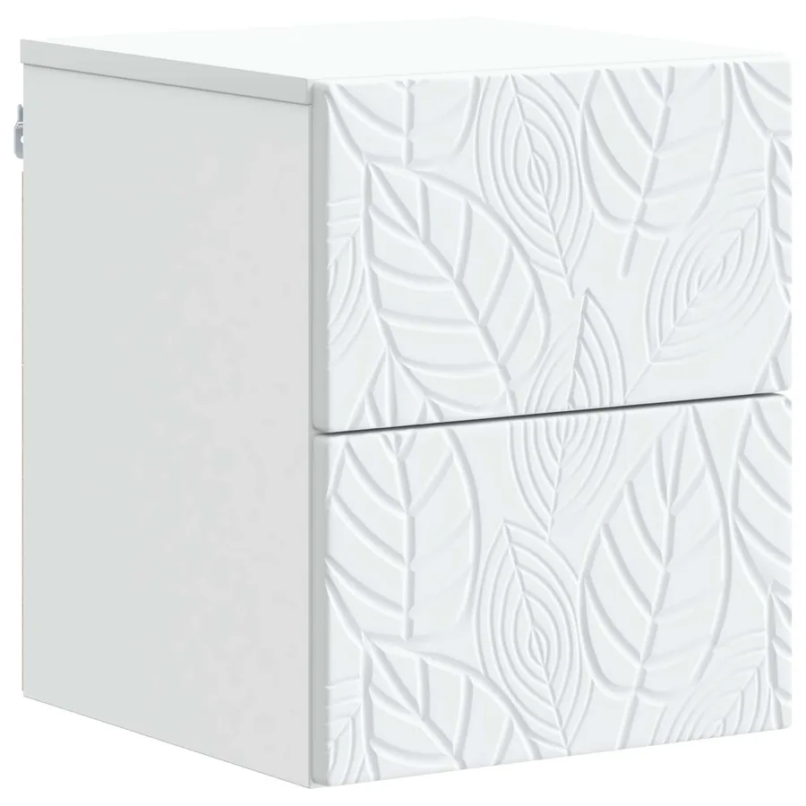 Cabinet de chevet mural Blanc 34,5 x 33 x 40 cm - 2