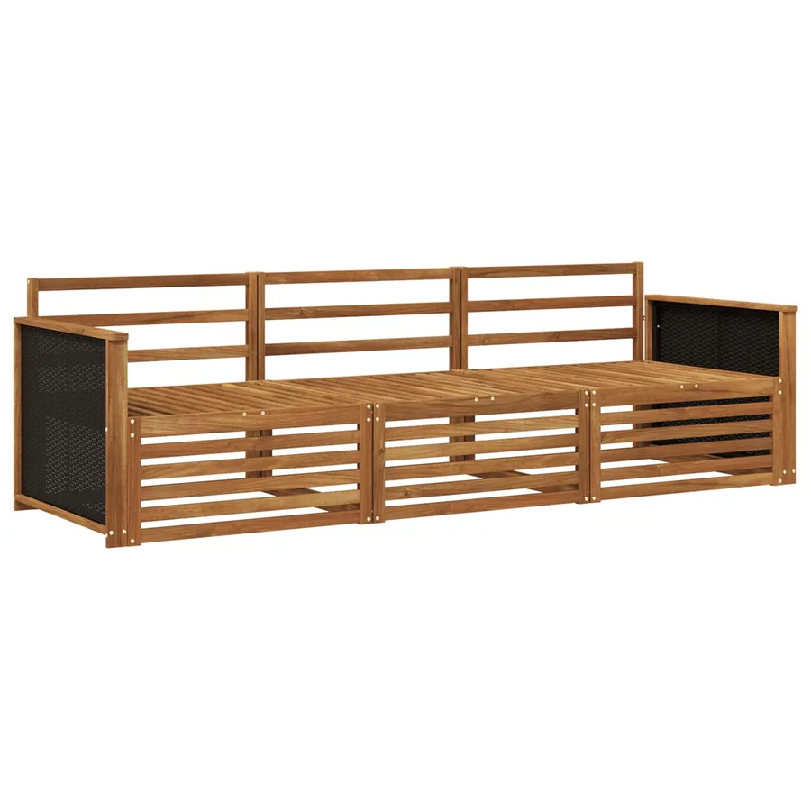 Ensemble de canapés d'extérieur 3 pcs Naturel - 2