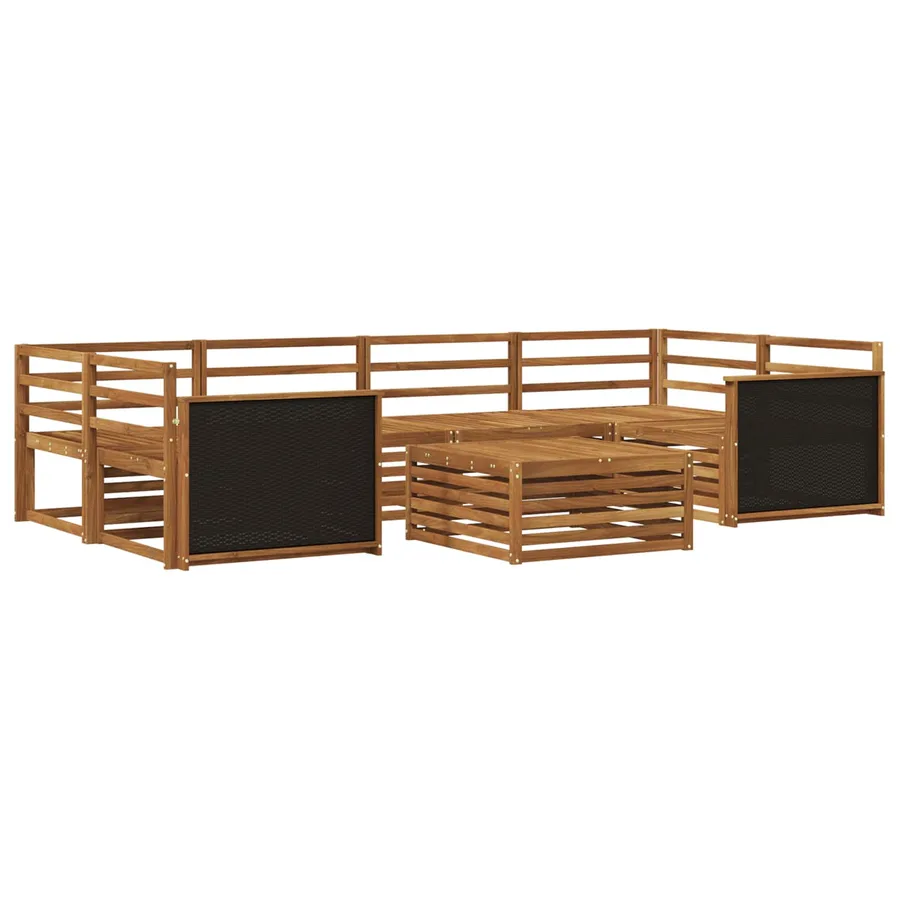 Ensemble de canapés d'extérieur 7 pcs Naturel - 2