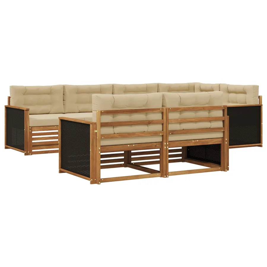 Ensemble de canapés d'extérieur avec coussin 7 pcs - 2