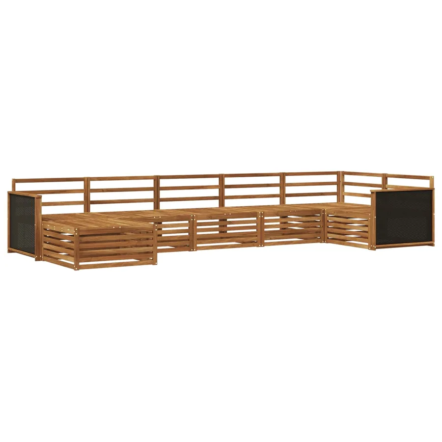 Ensemble de canapés d'extérieur 7 pcs Naturel - 2