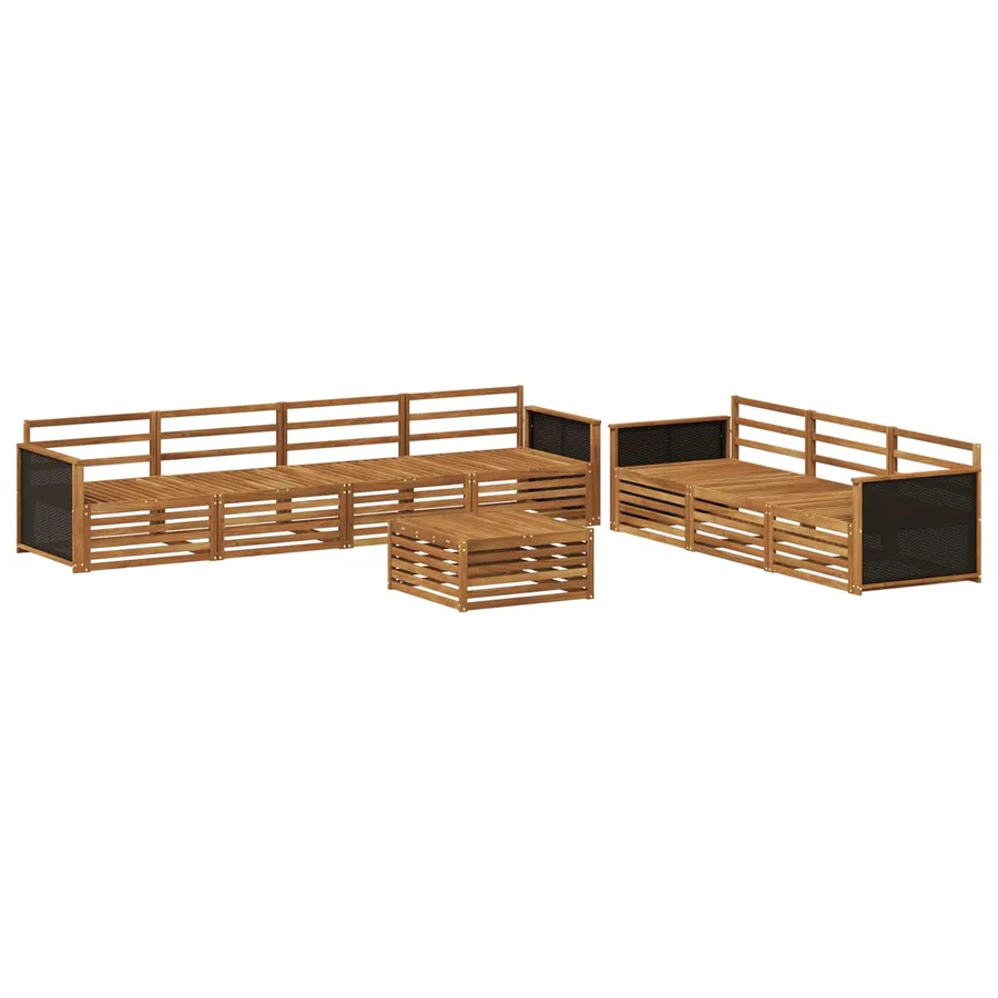 Ensemble de canapés d'extérieur 8 pcs Naturel 79 x 79 x 37 cm - 2