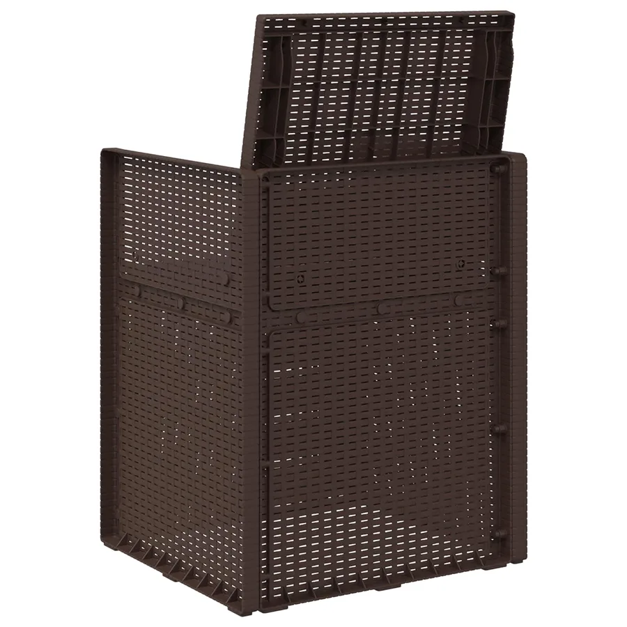Chaises de jardin salle à manger 2 pcs Marron et anthracite PP - 7
