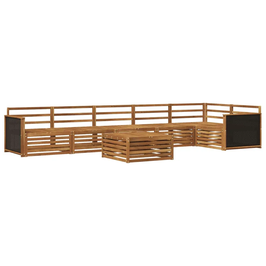 Ensemble de canapés d'extérieur 7 pcs Naturel 79 x 79 x 37 cm - 2