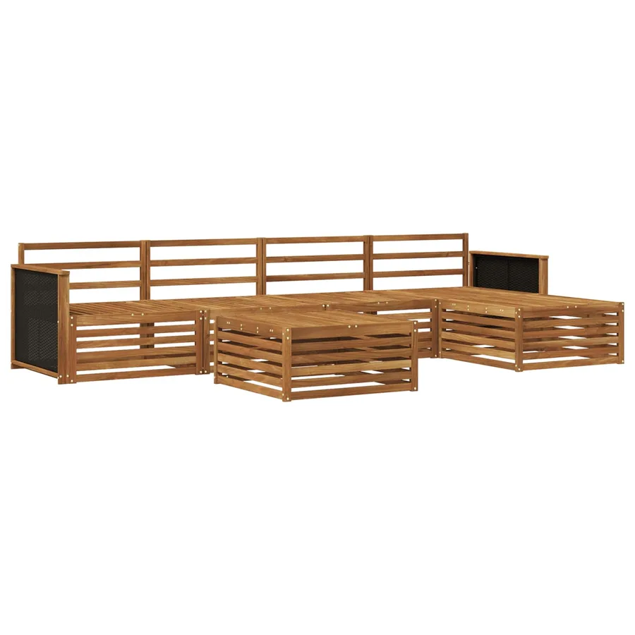 Ensemble de canapés d'extérieur 6 pcs Naturel 79 x 79 x 37 cm - 2