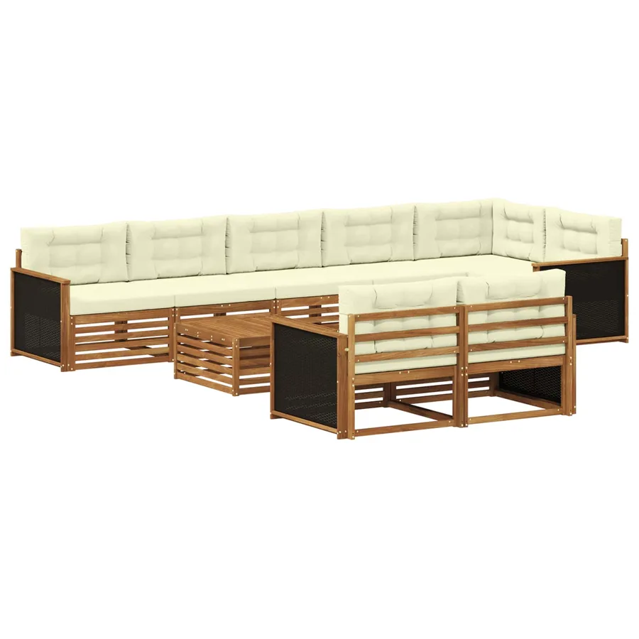 Ensemble de canapés d'extérieur avec coussin 9 pcs - 2