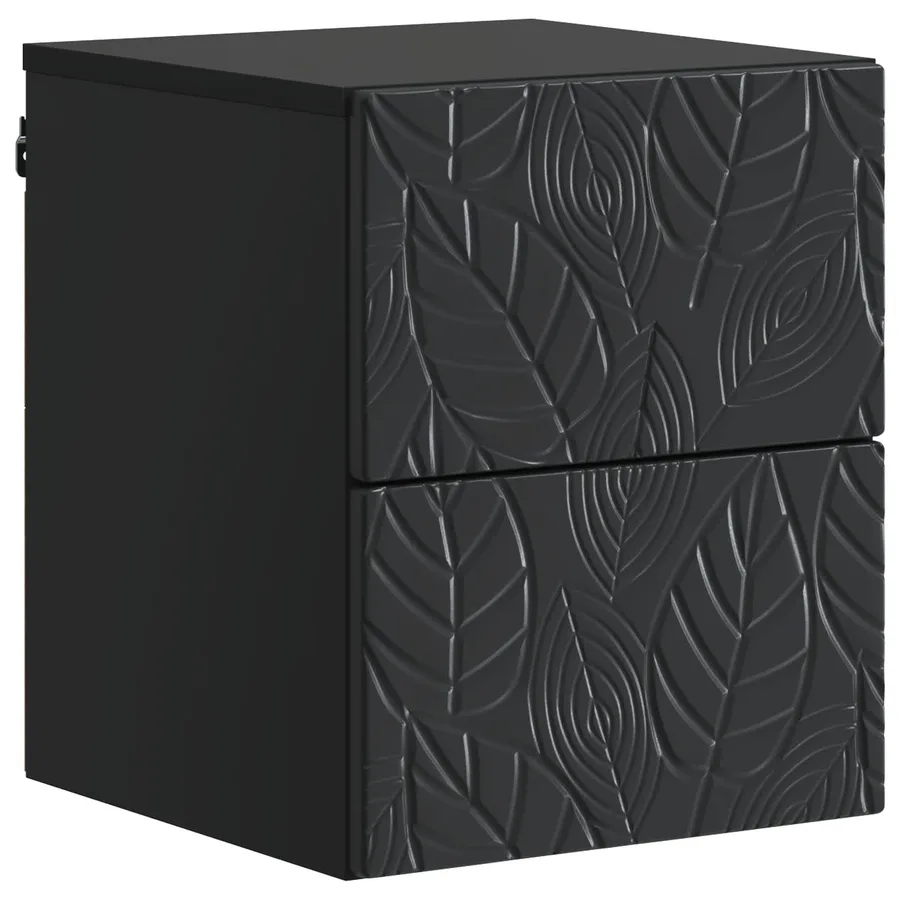 Cabinet de chevet mural Noir 34,5 x 33 x 40 cm - 2