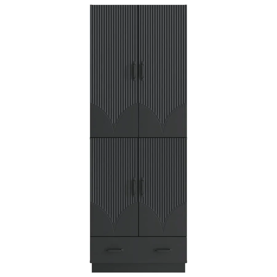 Ensemble de Meubles 2 pcs Noir Bois d'ingénierie - 5