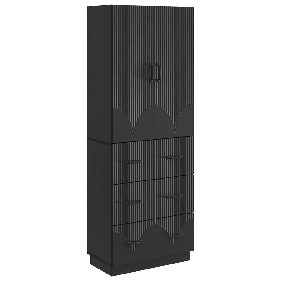 Ensemble de Meubles 2 pcs Noir 66 x 34,5 x 87 cm - 2