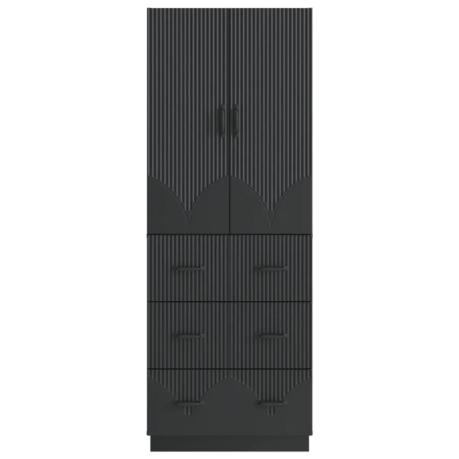 Ensemble de Meubles 2 pcs Noir 66 x 34,5 x 87 cm - 5