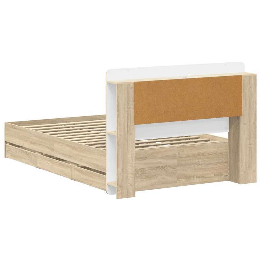 Cadre de lit avec rangement Chêne Sonoma 120 x 190 cm - 6