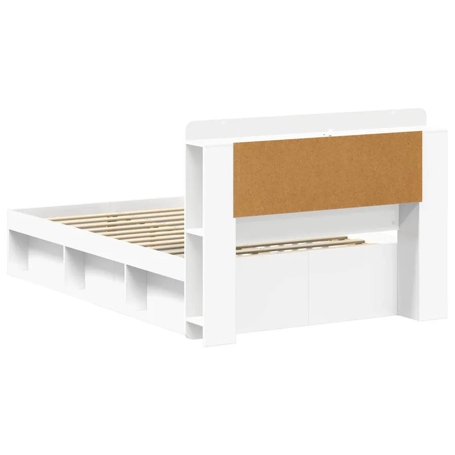 Cadre de lit avec rangement avec tête de lit Blanc 120 x 190 cm - 5