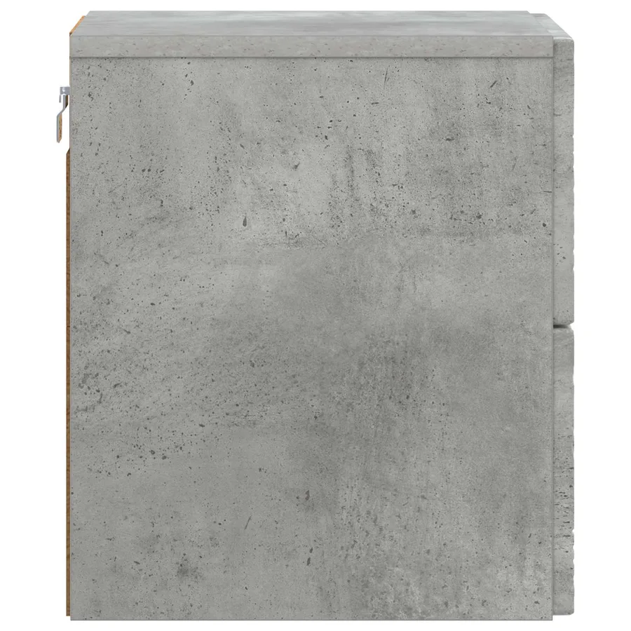 Cabinet de chevet mural Gris béton 34,5 x 33 x 40 cm - 5
