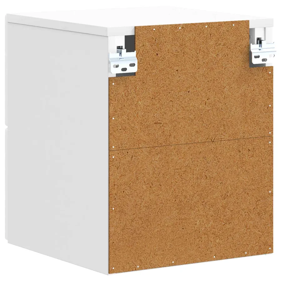 Cabinet de chevet mural Blanc brillant 34,5 x 33 x 40 cm - 6