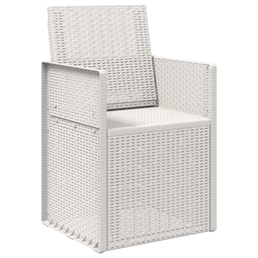 Chaises de jardin salle à manger 2 pcs Marron et gris clair PP - 93