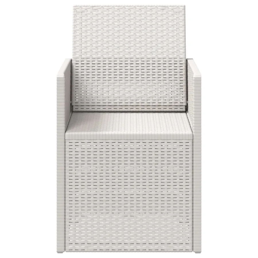 Chaises de jardin salle à manger 2 pcs Marron et gris clair PP - 94