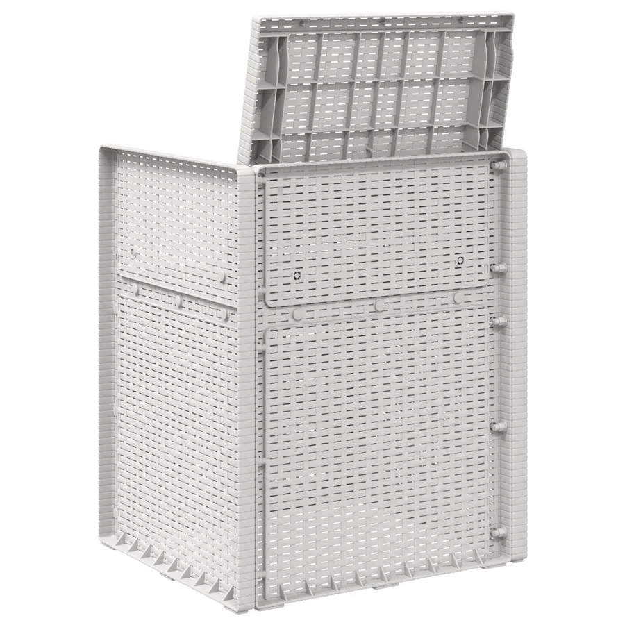 Chaises de jardin salle à manger 2 pcs Marron et gris clair PP - 96