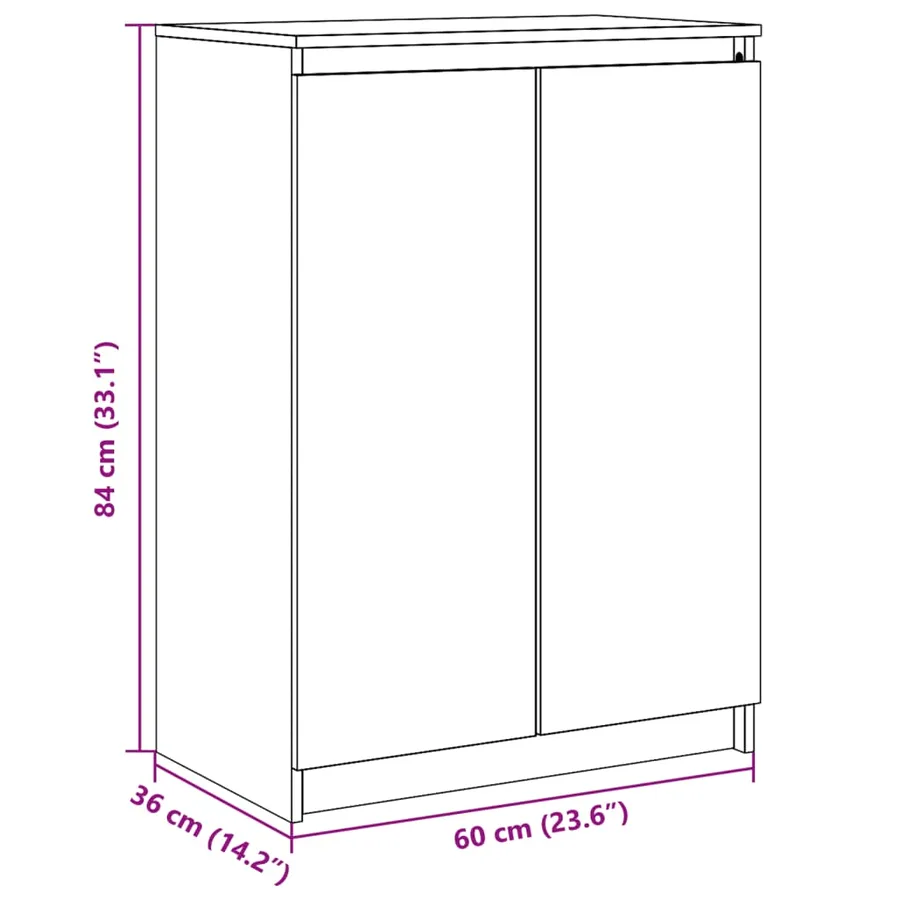 Buffet 60x36x84 cm bois de pin massif - 11
