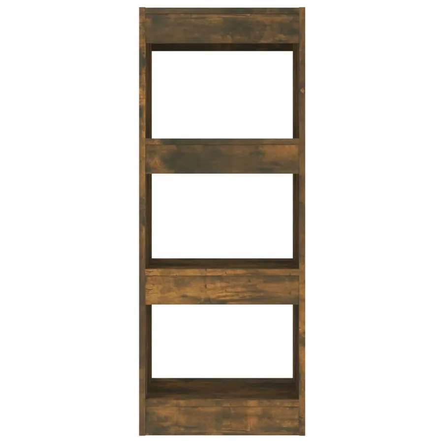 Bibliothèque/Séparateur de pièce Chêne fumé Bois d'ingénierie - 5