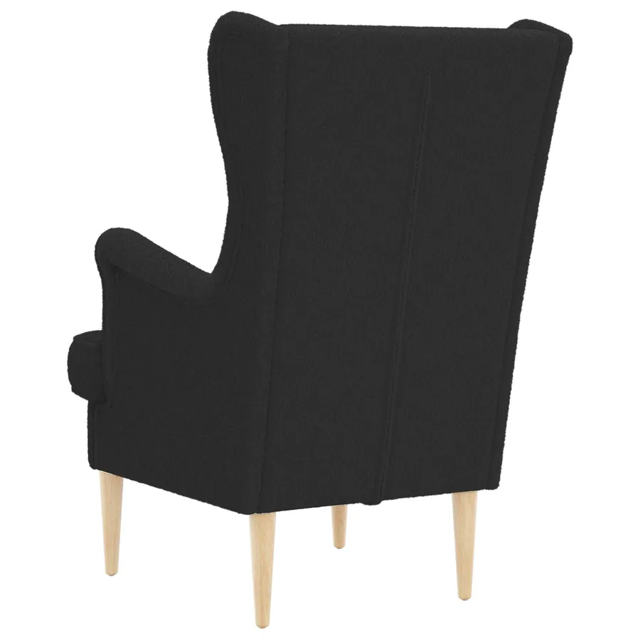Fauteuil Noir Bouclé - 6