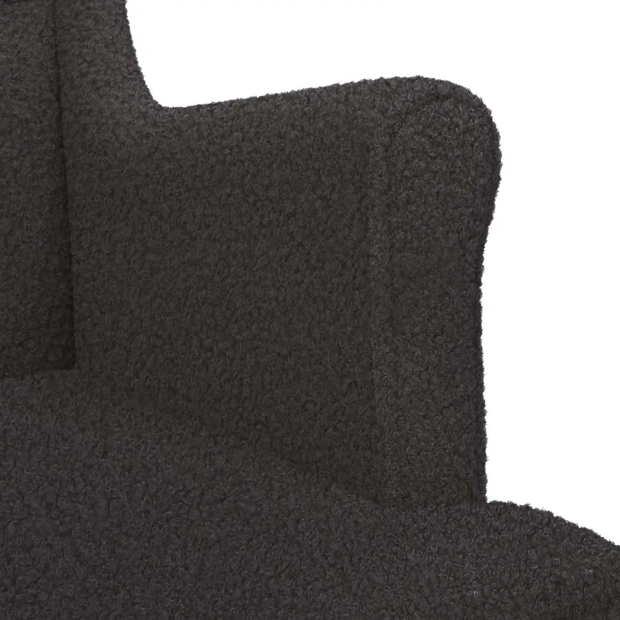 Fauteuil Noir Bouclé - 7
